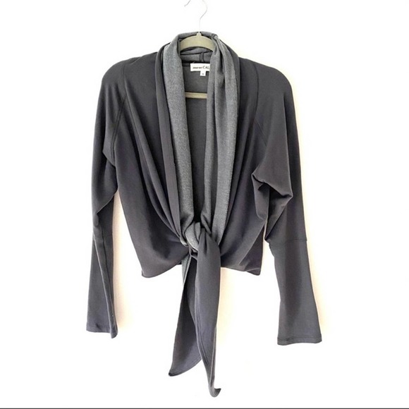 Johnny Was Calme Tie Front Cardigan Grey S NWOT - Picture 2 of 4